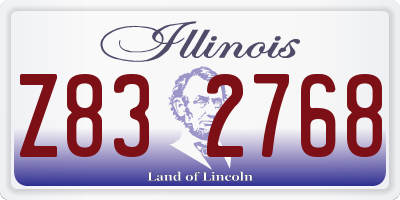 IL license plate Z832768