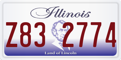 IL license plate Z832774