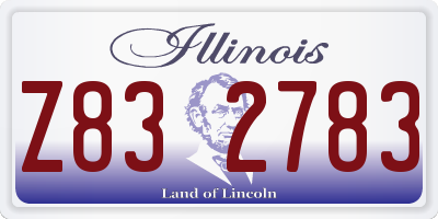 IL license plate Z832783