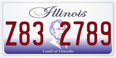 IL license plate Z832789