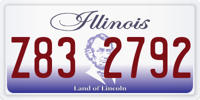 IL license plate Z832792