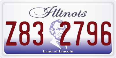 IL license plate Z832796
