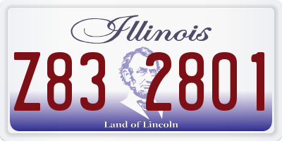IL license plate Z832801