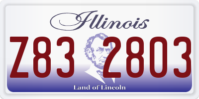 IL license plate Z832803