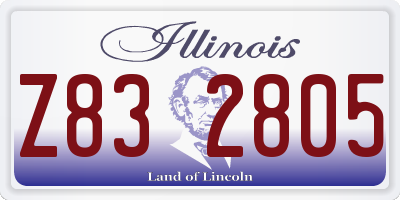 IL license plate Z832805