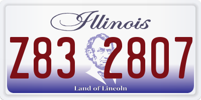 IL license plate Z832807