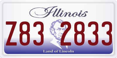 IL license plate Z832833