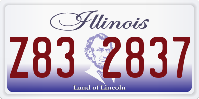 IL license plate Z832837
