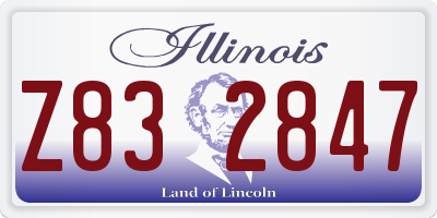IL license plate Z832847