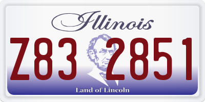 IL license plate Z832851