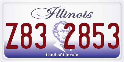IL license plate Z832853