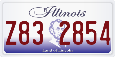 IL license plate Z832854