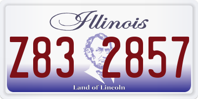 IL license plate Z832857