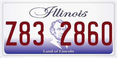 IL license plate Z832860