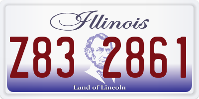 IL license plate Z832861