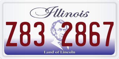 IL license plate Z832867