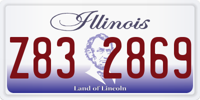 IL license plate Z832869