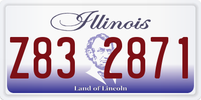 IL license plate Z832871