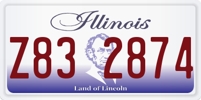 IL license plate Z832874
