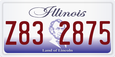 IL license plate Z832875