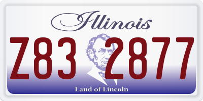 IL license plate Z832877