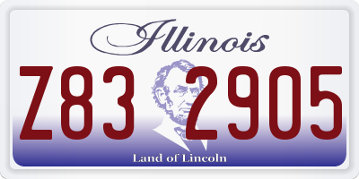 IL license plate Z832905