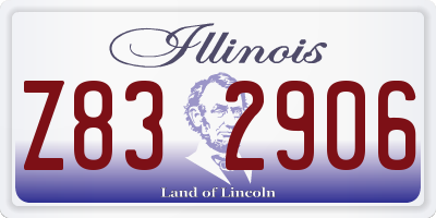 IL license plate Z832906