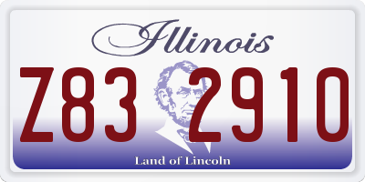 IL license plate Z832910