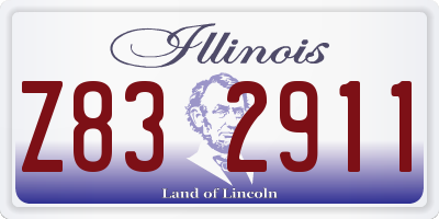 IL license plate Z832911