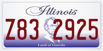 IL license plate Z832925
