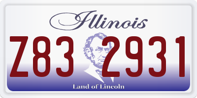 IL license plate Z832931