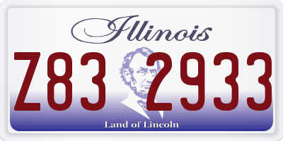 IL license plate Z832933