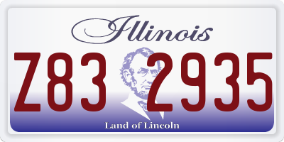 IL license plate Z832935