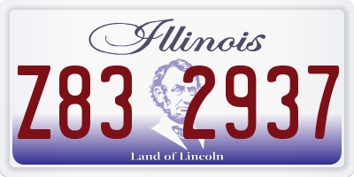 IL license plate Z832937
