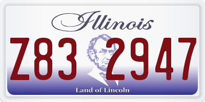 IL license plate Z832947