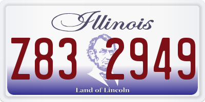 IL license plate Z832949