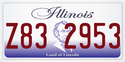 IL license plate Z832953