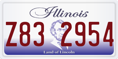IL license plate Z832954