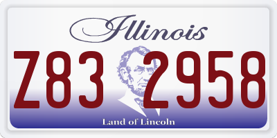 IL license plate Z832958