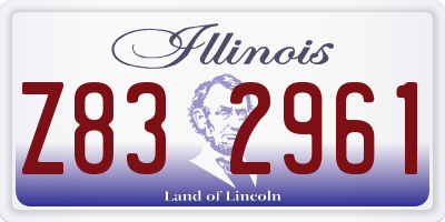IL license plate Z832961