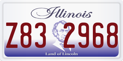 IL license plate Z832968