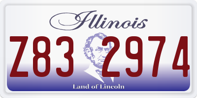IL license plate Z832974