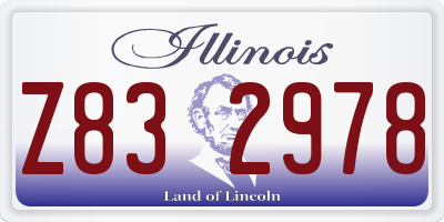 IL license plate Z832978