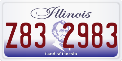 IL license plate Z832983