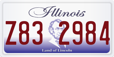 IL license plate Z832984