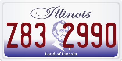 IL license plate Z832990