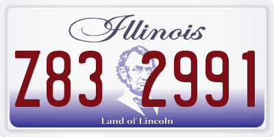 IL license plate Z832991