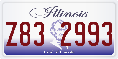 IL license plate Z832993