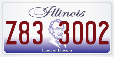 IL license plate Z833002