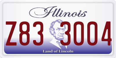 IL license plate Z833004